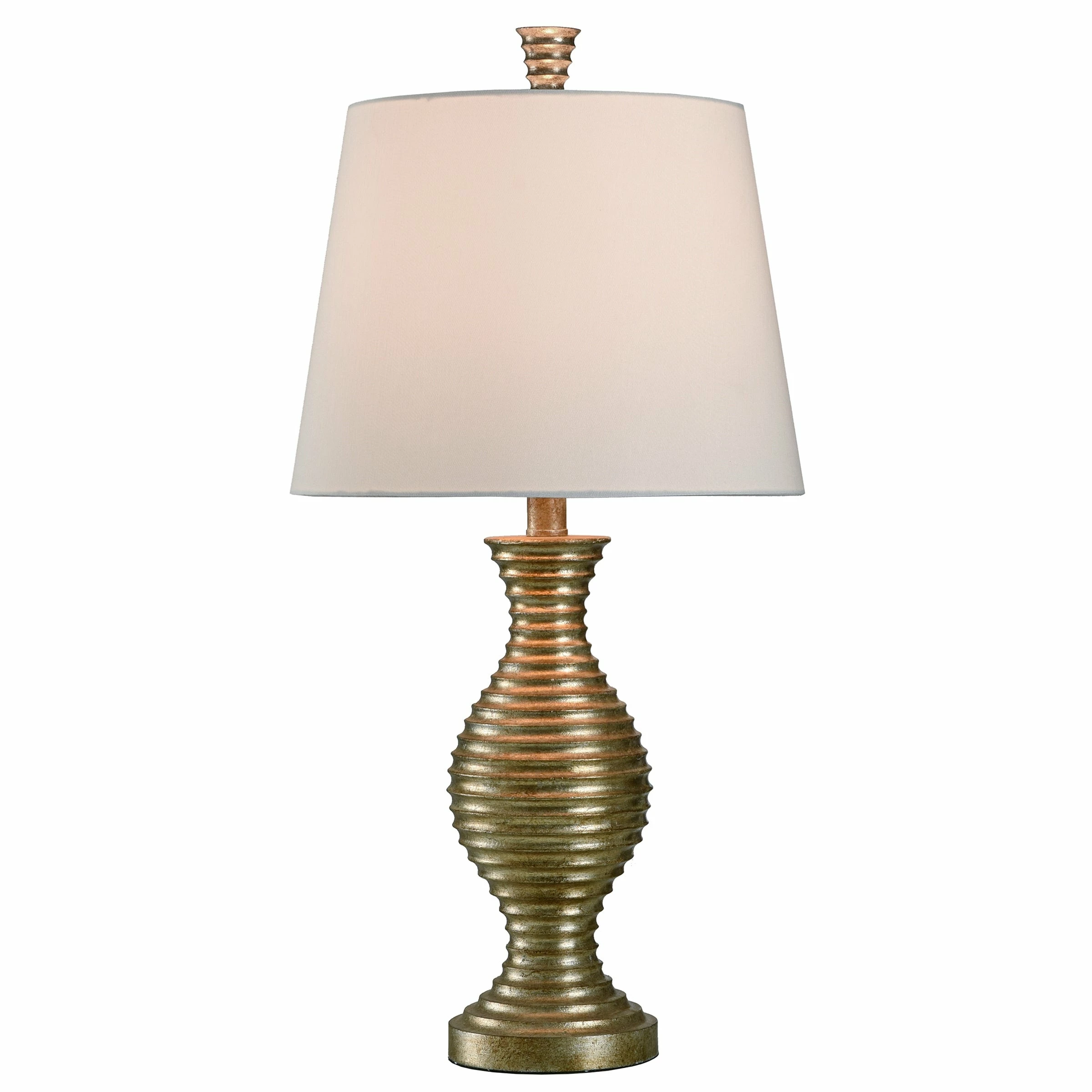 Buy π StyleCraft Home Collection StyleCraft Vintage Gold Table Lamp - Whisper White Shade β - Image 2
