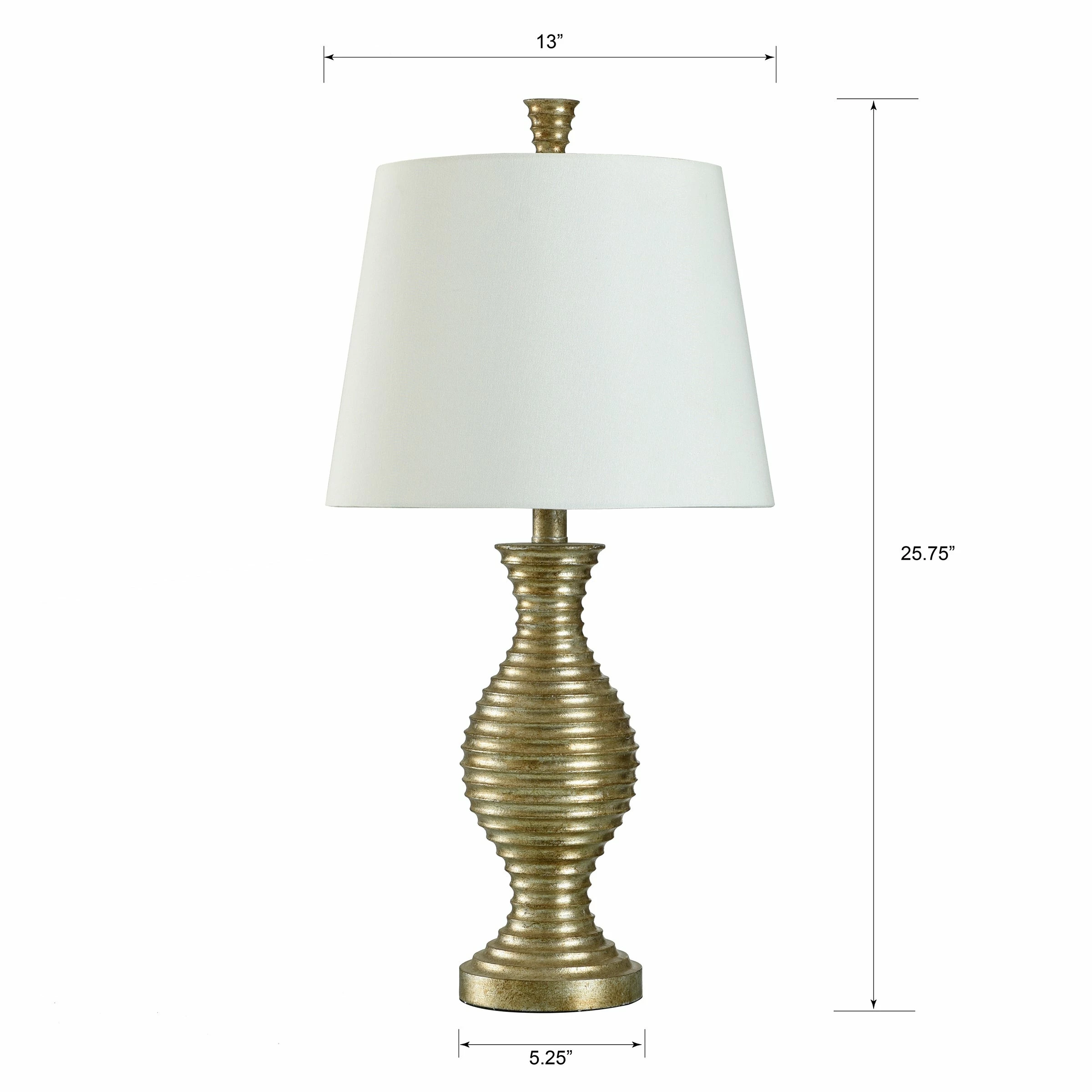 Buy π StyleCraft Home Collection StyleCraft Vintage Gold Table Lamp - Whisper White Shade β - Image 7