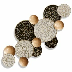 Flash Sale 👏 StyleCraft Home Collection StyleCraft Sundial Circles Black Gold Metal Wall Art 👏