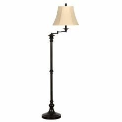 Promo 🤩 StyleCraft Home Collection StyleCraft Swing Arm Floor Lamp Menlo Bronze 👏