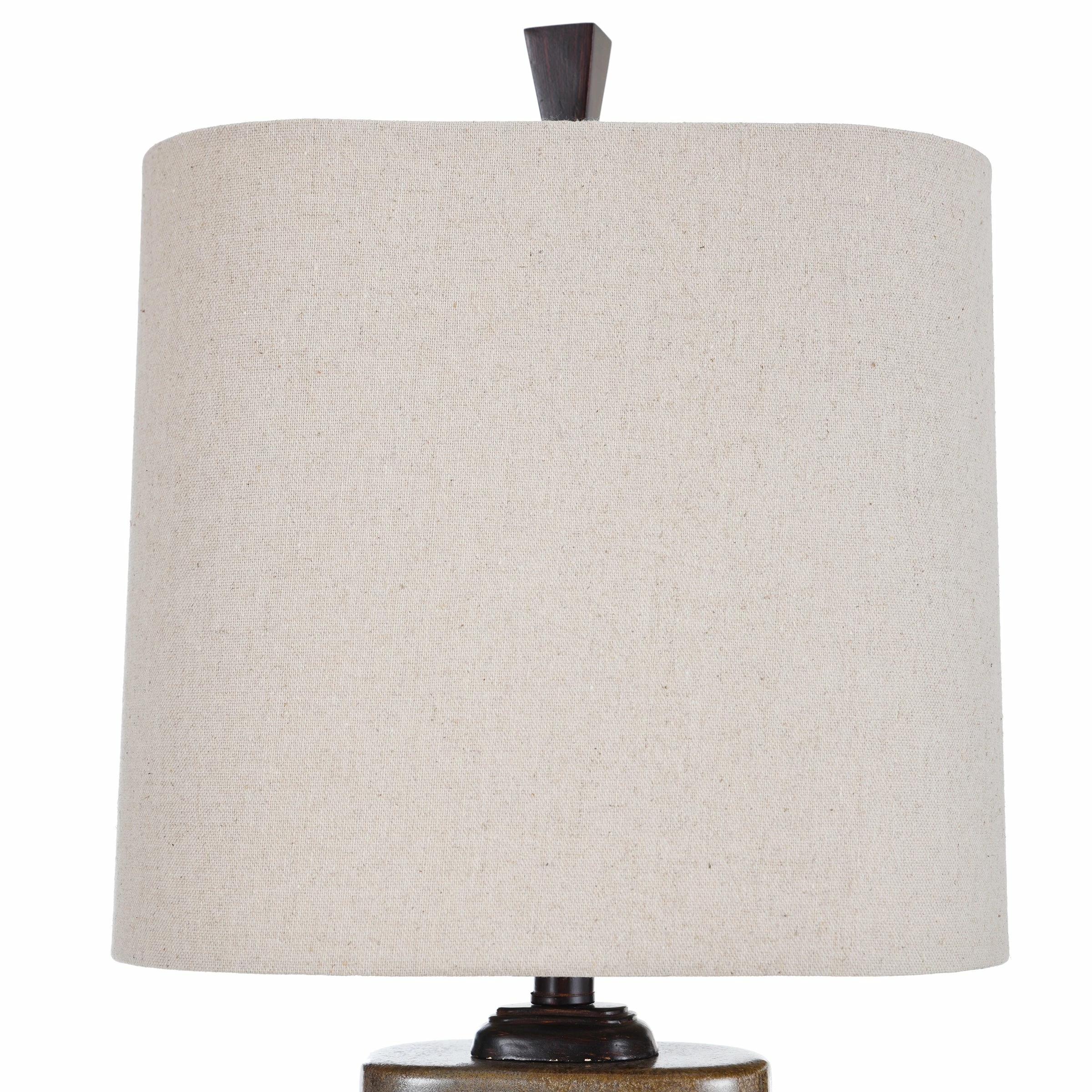 Outlet 🥰 StyleCraft Home Collection StyleCraft Tandoori Spice And Arabic Ceramic Dark Red And Tan Glaze Table Lamp - White Fabric Shade 🎁 - Image 4