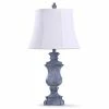 Coupon 😍 StyleCraft Home Collection StyleCraft Tao's Denim Blue Textured Urn Table Lamp With Off-White Bell Shade 💯