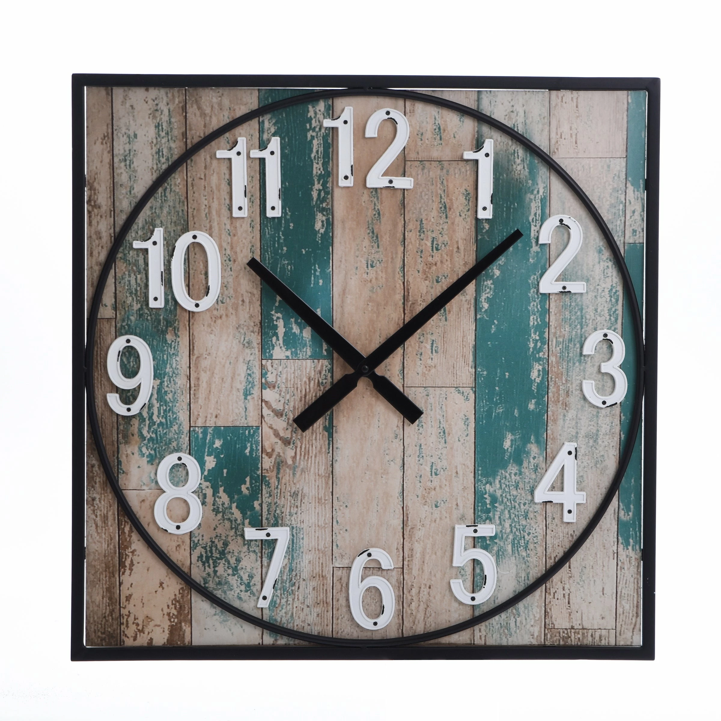 Best reviews of ⭐ StyleCraft Home Collection StyleCraft Weathered Matte Square Framed Take Time Wall Clock With Metal Detail 👍 - Image 2