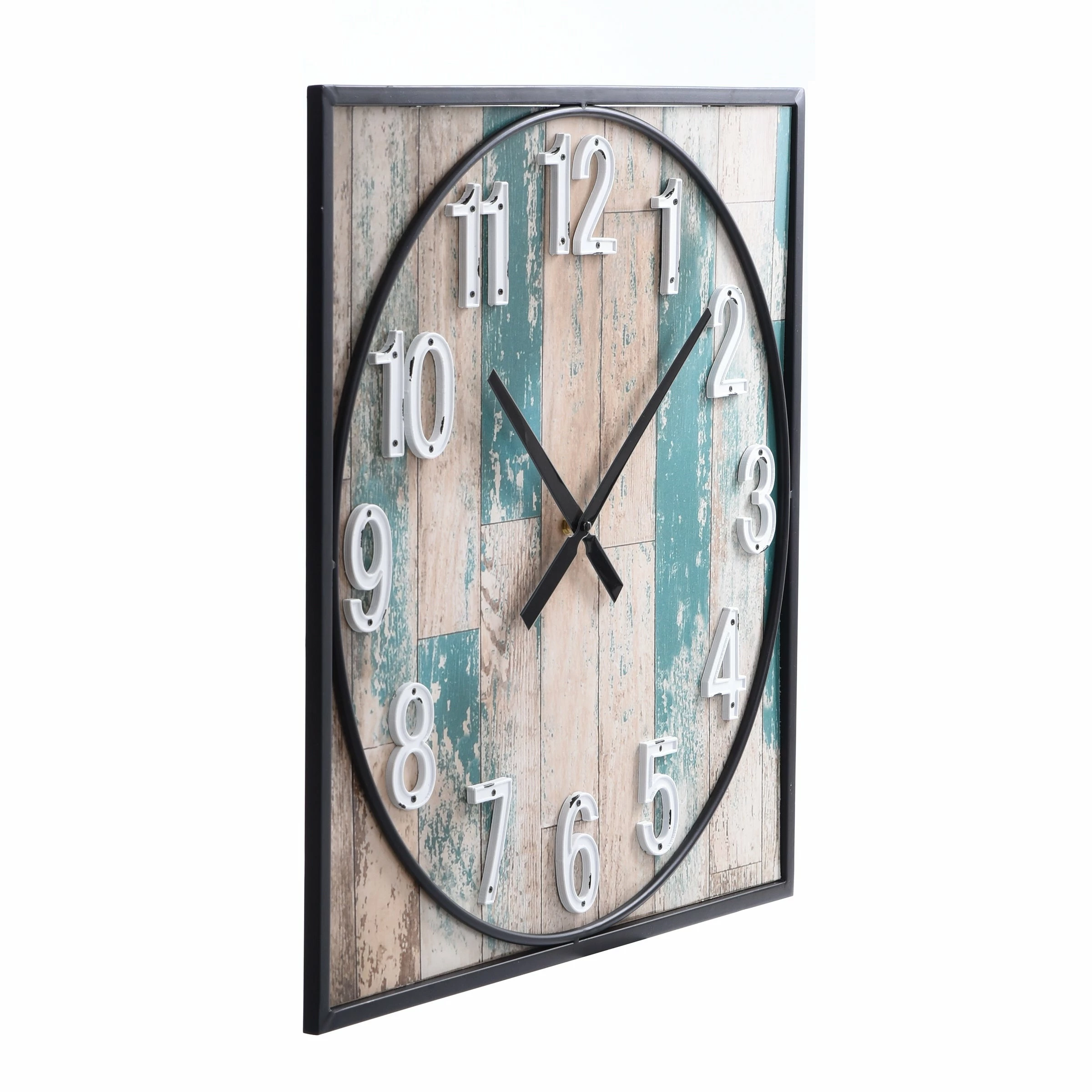 Best reviews of ⭐ StyleCraft Home Collection StyleCraft Weathered Matte Square Framed Take Time Wall Clock With Metal Detail 👍 - Image 3