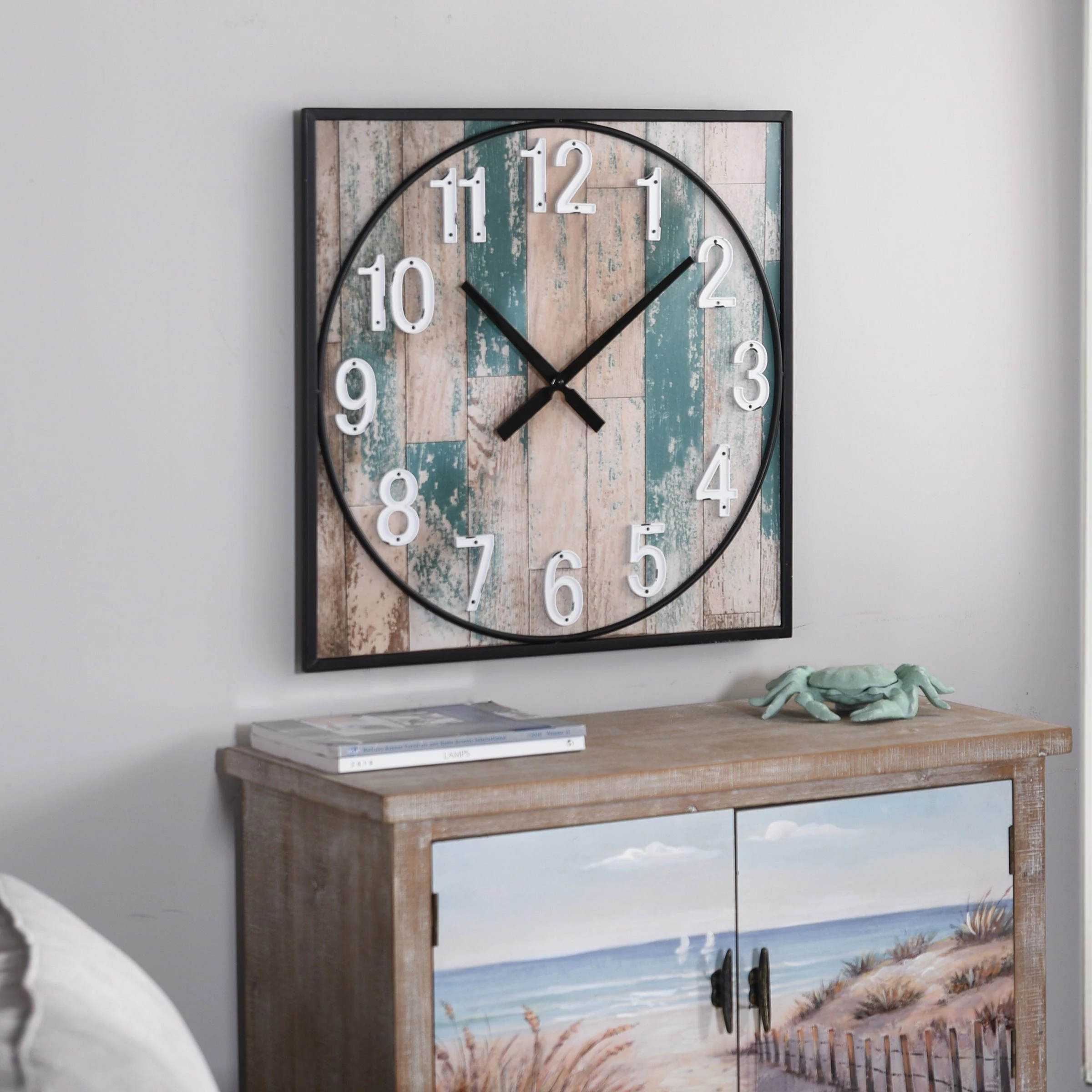Best reviews of ⭐ StyleCraft Home Collection StyleCraft Weathered Matte Square Framed Take Time Wall Clock With Metal Detail 👍