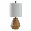Flash Sale 🌟 StyleCraft Home Collection StyleCraft William Natural Wood Pattern Table Lamp - White Shade 🔥