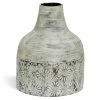 Discount 🧨 StyleCraft Home Collection StyleCraft Winnifield 10-inch White Washed Decorative Floral Cylinder Metal Vase ✔️